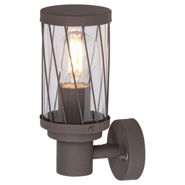 Rabalux Budapest vägglampa för utomhusbruk, IP44, färg: brun, E27-gänga, max 40 W, 8888