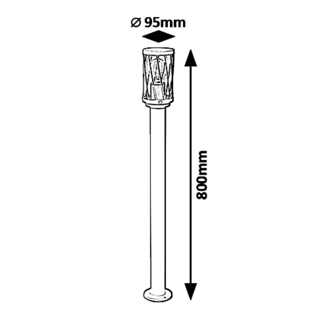 Rabalux Budapest trädgårdsstativlampa, IP44, färg: brun, E27-gänga, max 40 W, 8890