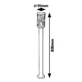 Rabalux Budapest trädgårdsstativlampa, IP44, färg: brun, E27-gänga, max 40 W, 8890