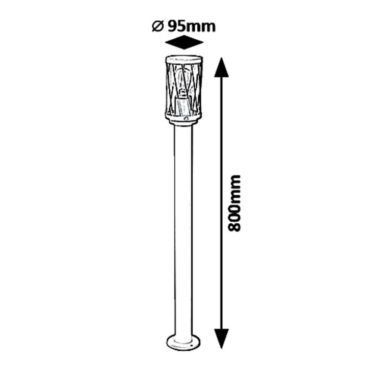 Rabalux Budapest trädgårdsstativlampa, IP44, färg: brun, E27-gänga, max 40 W, 8890