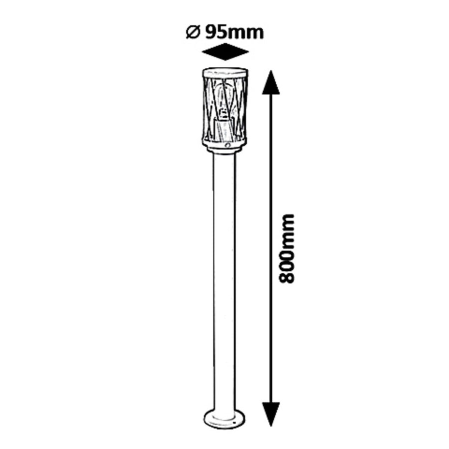 Rabalux Budapest trädgårdsstativlampa, IP44, färg: brun, E27-gänga, max 40 W, 8890