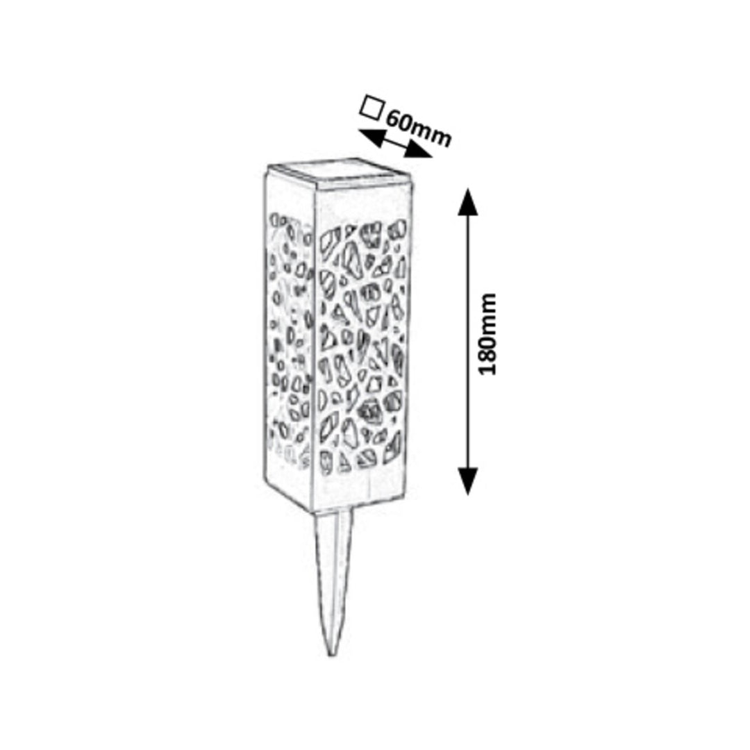 Mora solcellslampa, 2 lm, skyddsklass IP23, färg: svart, LED 0,16 W, 8949