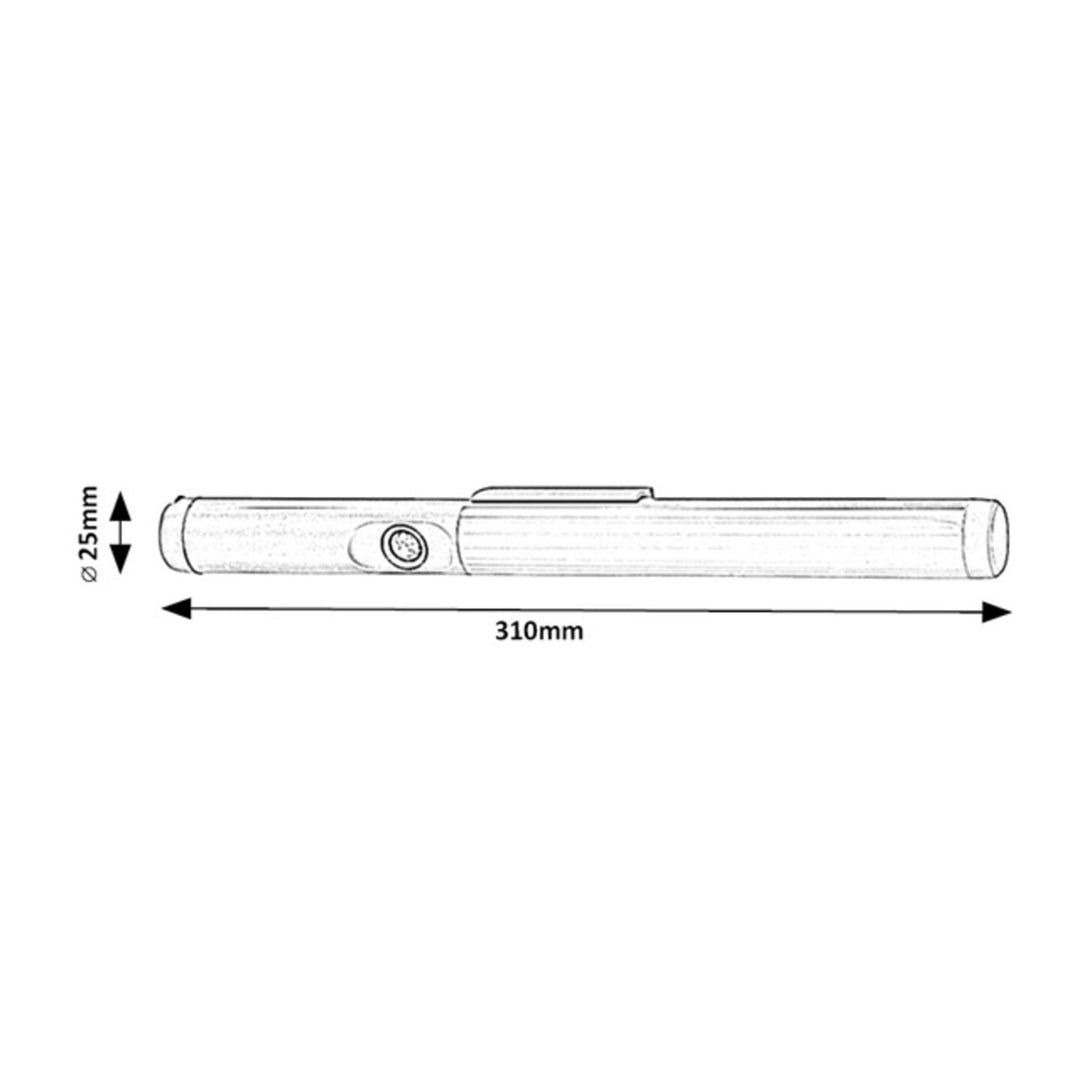 Rekar-lampa för montering under skåp, 180 LM, IP20, silverfärgad, LED 3 W, 78031