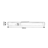 Rekar-lampa för montering under skåp, 180 LM, IP20, silverfärgad, LED 3 W, 78031
