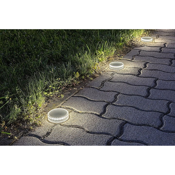 Trillo LED-solcellslampa 0,3 W, skymningssensor, transparent, IP65, K 4000, 77175