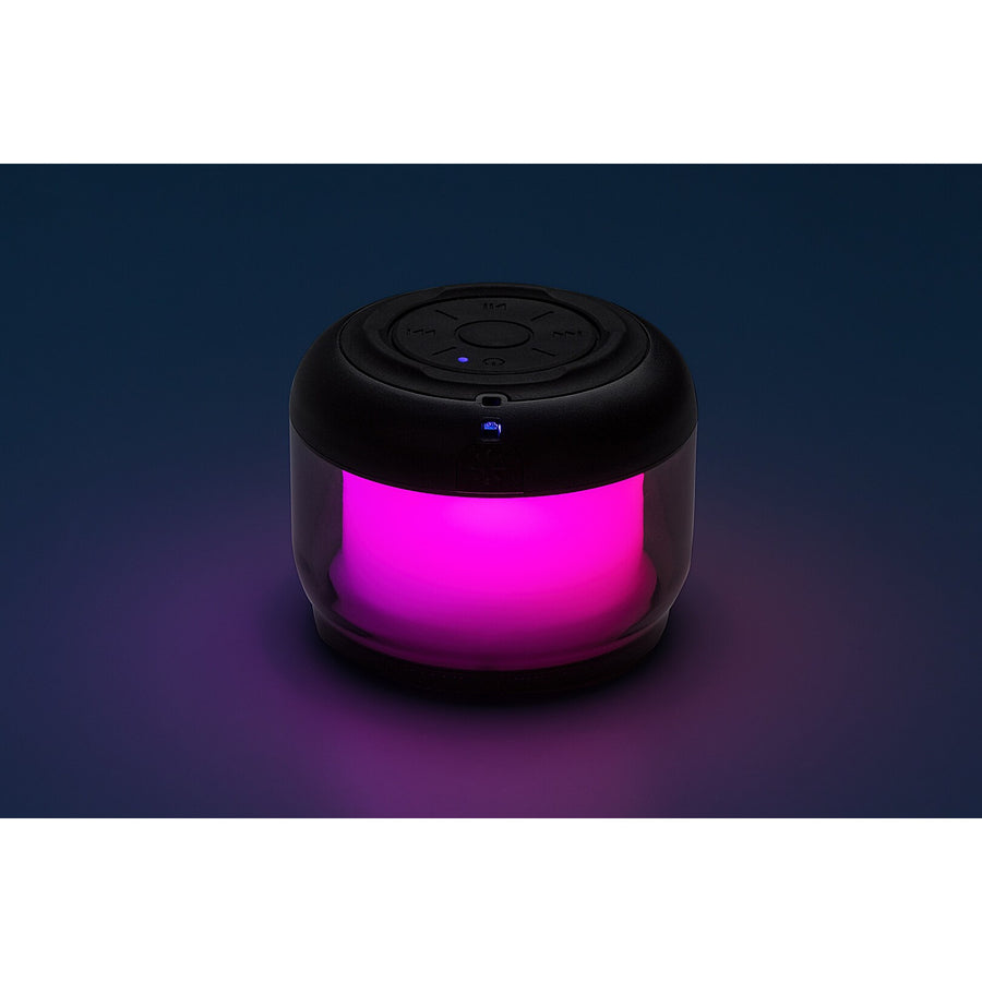 Rabalux Radelia skrivbordslampa, Bluetooth-högtalare, RGB, svart, IP20, batteri, 76110