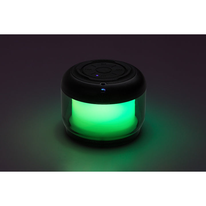 Rabalux Radelia skrivbordslampa, Bluetooth-högtalare, RGB, svart, IP20, batteri, 76110