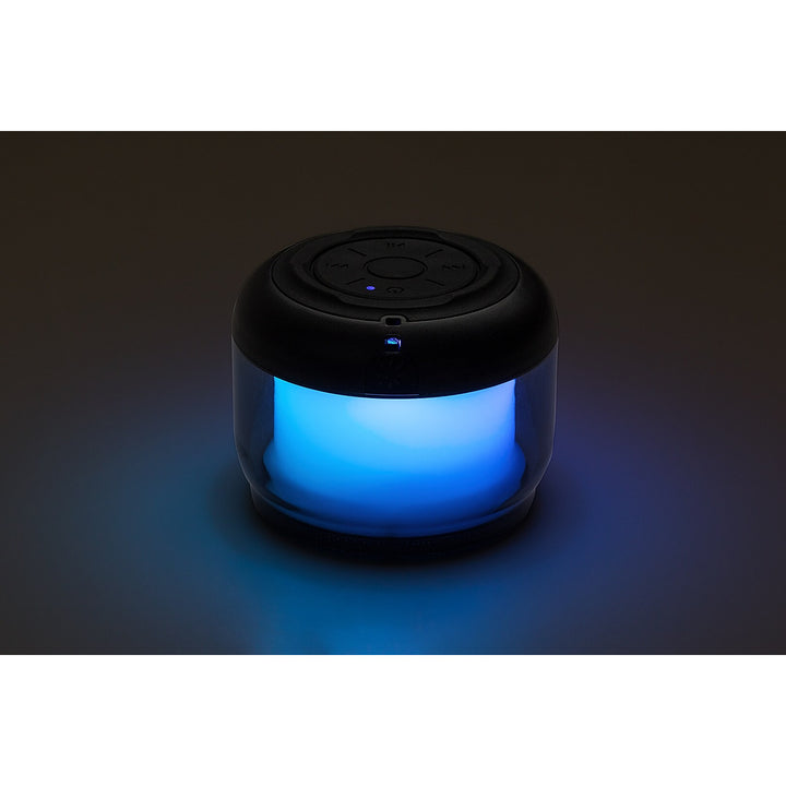 Rabalux Radelia skrivbordslampa, Bluetooth-högtalare, RGB, svart, IP20, batteri, 76110