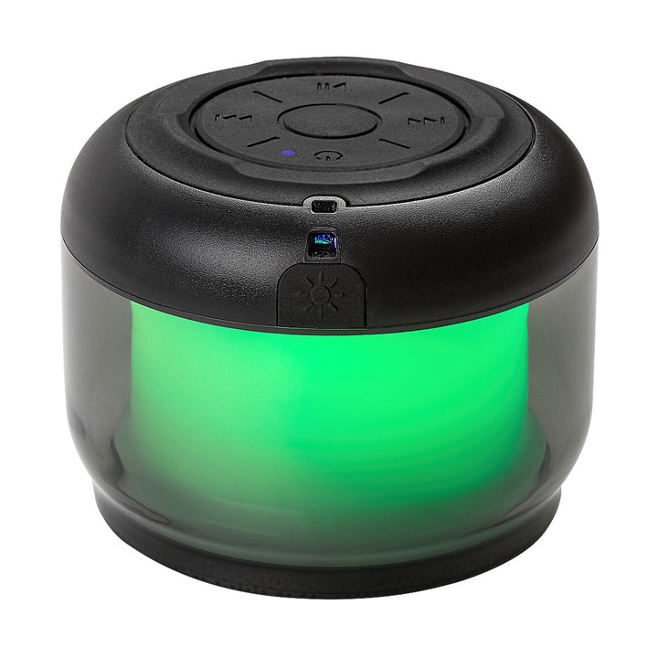 Rabalux Radelia skrivbordslampa, Bluetooth-högtalare, RGB, svart, IP20, batteri, 76110