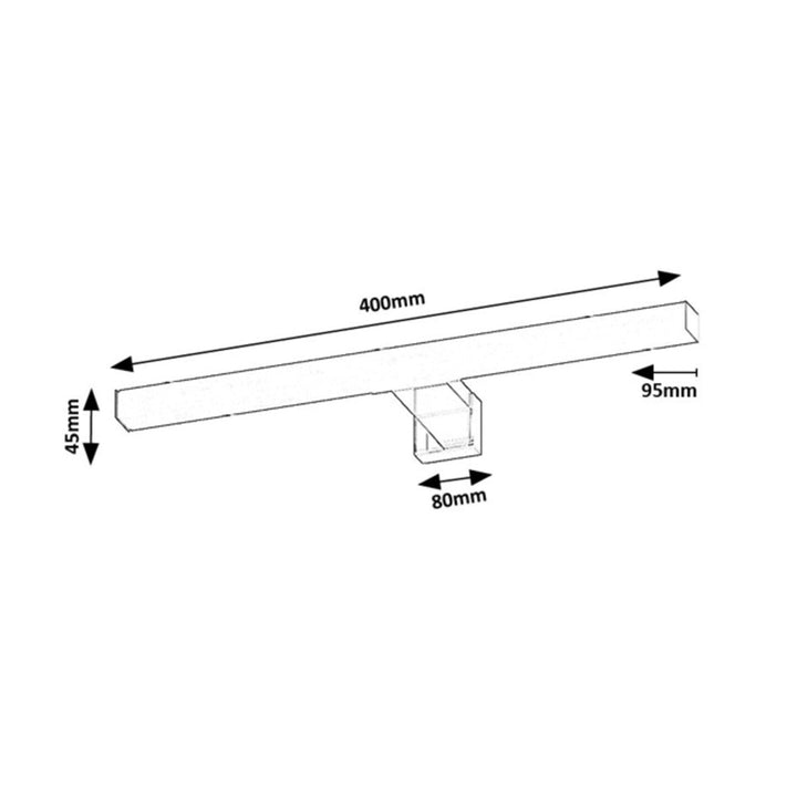 Badrumslampa Rabalux Oliro LED 6 W, svart, IP44, 4000 K, 75051