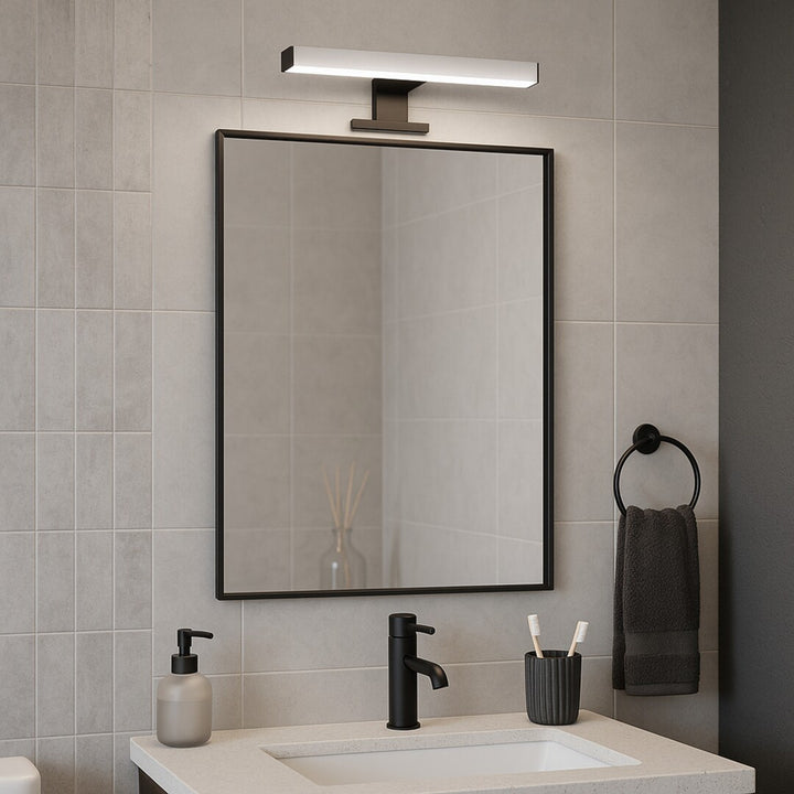 Badrumslampa Rabalux Oliro LED 6 W, svart, IP44, 4000 K, 75051