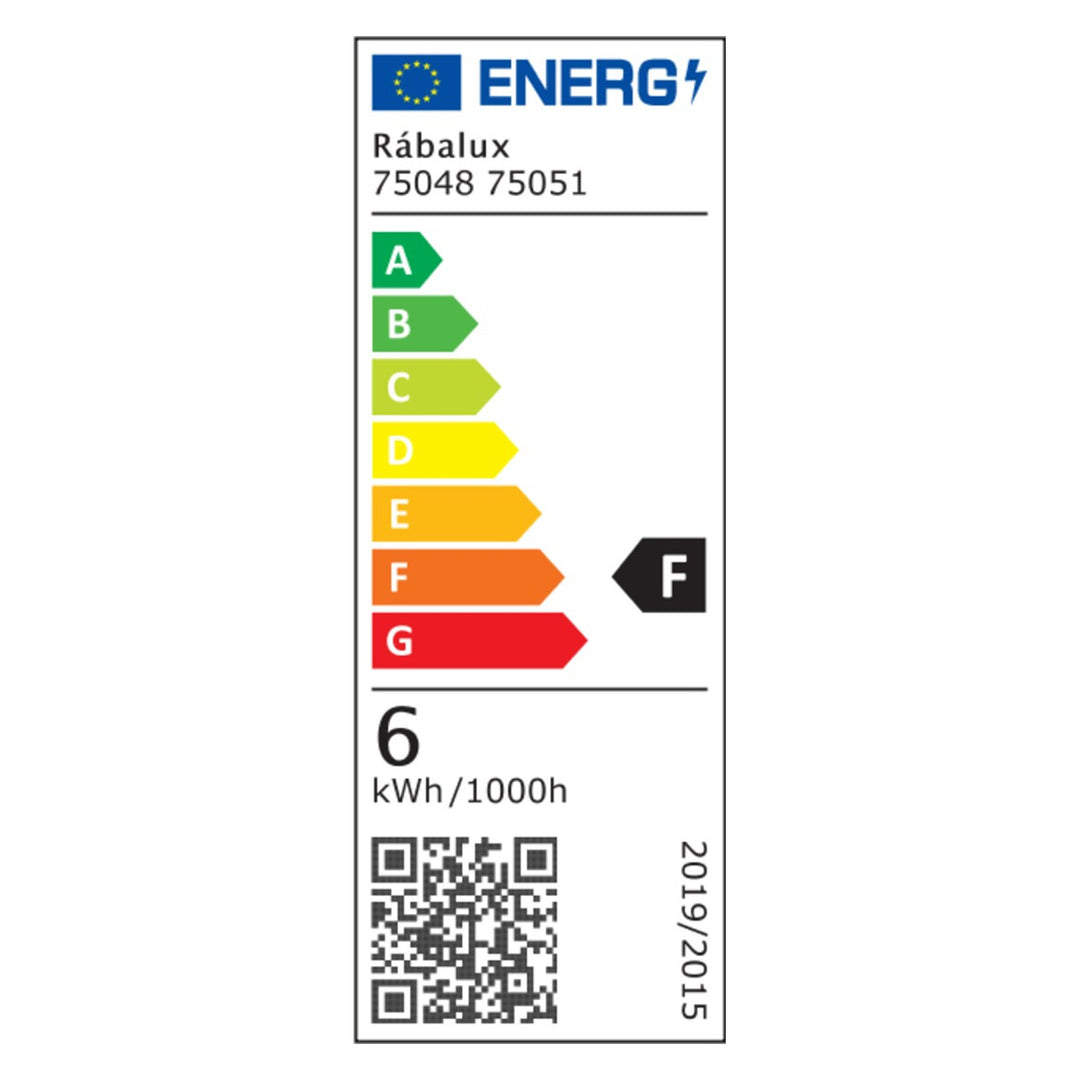 Badrumslampa Rabalux Oliro LED 6 W, svart, IP44, 4000 K, 75051