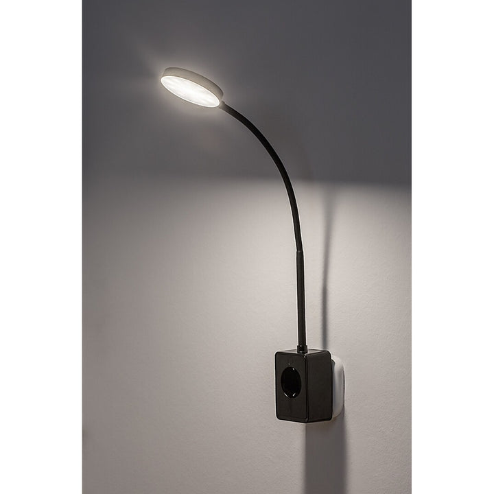 Rabalux Tivro vägglampa, LED 4 W, svart, IP20, 3 färgtemperaturer: 3000, 4000, 6000, 71283