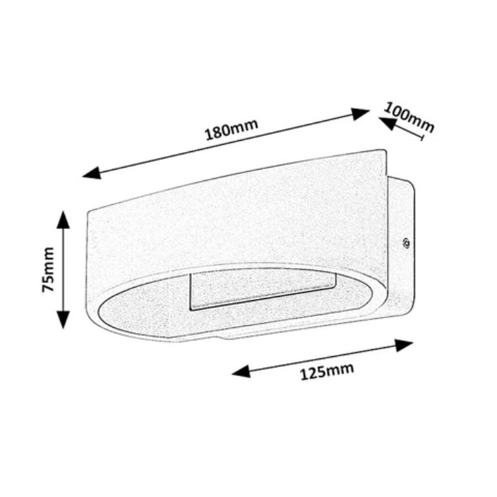 Rabalux Gerla utomhusvägglampa, vit, LED 9 W, IP54, 3000 K, 77178