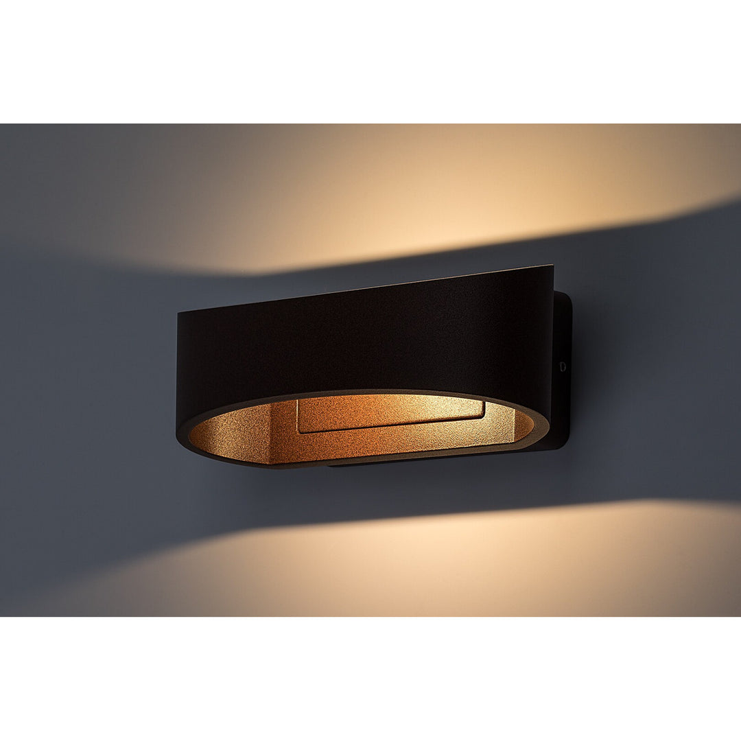 Rabalux Gerla utomhusvägglampa, brun, LED 9 W, IP54, 3000 K, 77180
