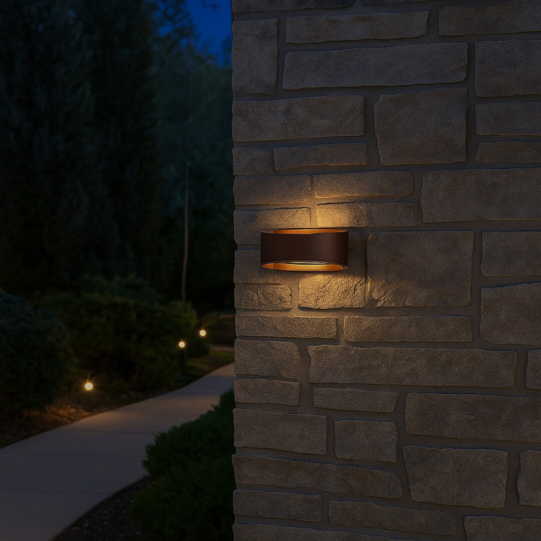Rabalux Gerla utomhusvägglampa, brun, LED 9 W, IP54, 3000 K, 77180