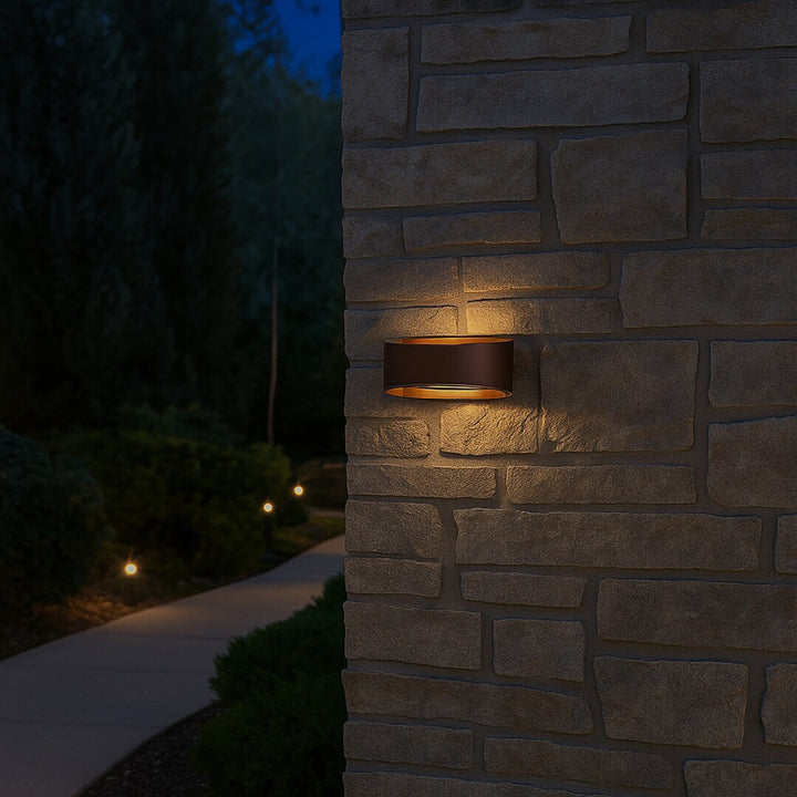Rabalux Gerla utomhusvägglampa, brun, LED 9 W, IP54, 3000 K, 77180