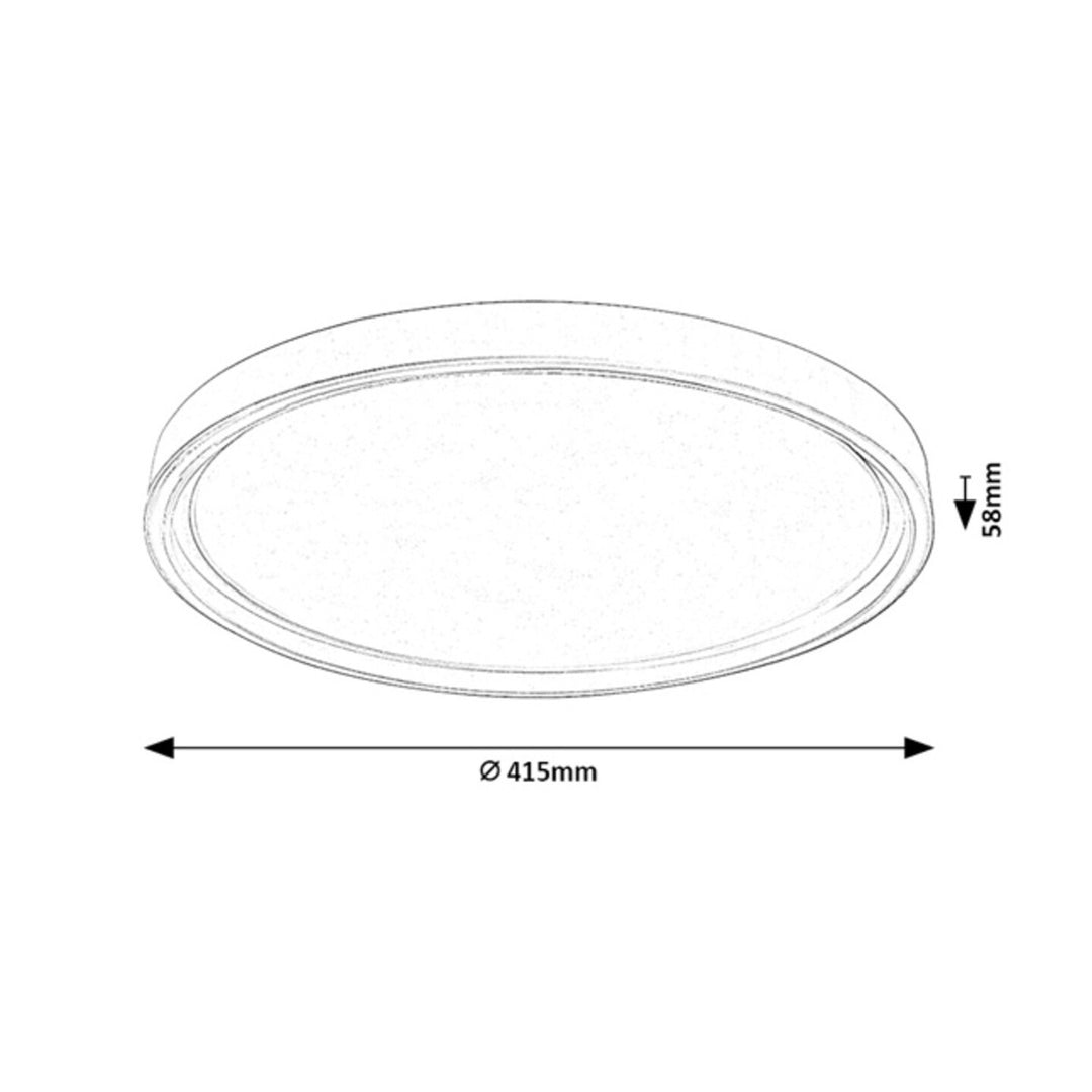 Taklampa Rabalux Zerina, 31 W, IP40, vit, 3000–6500 K, minnesfunktion, med fjärrkontroll, timerfunktion, nattlampeffekt, 75086
