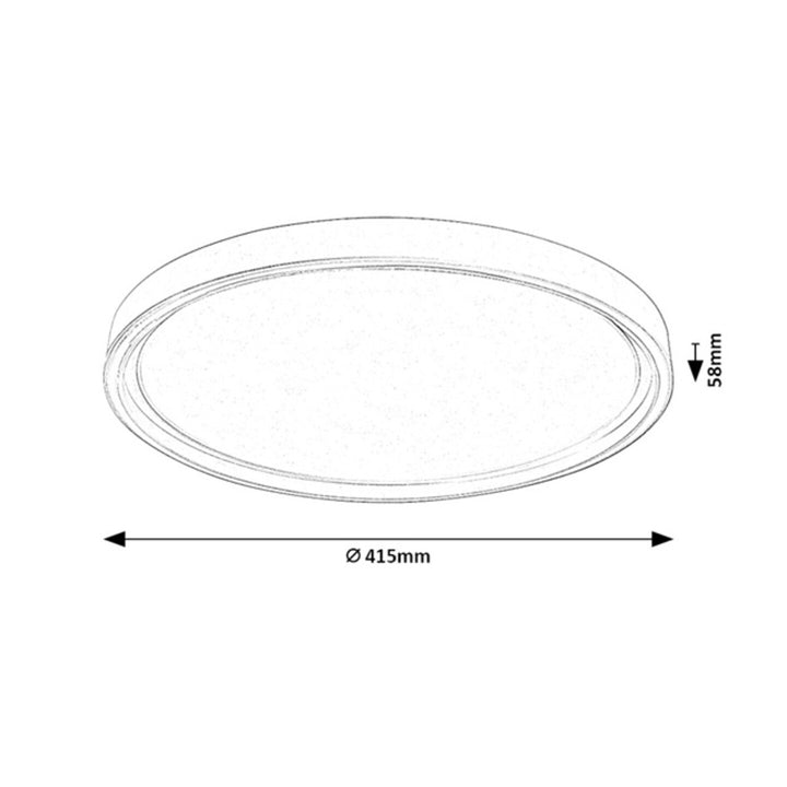 Taklampa Rabalux Zerina, 31 W, IP40, vit, 3000–6500 K, minnesfunktion, med fjärrkontroll, timerfunktion, nattlampeffekt, 75086