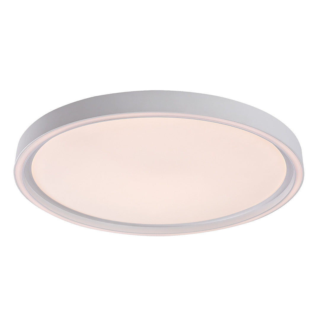 Taklampa Rabalux Zerina, 31 W, IP40, vit, 3000–6500 K, minnesfunktion, med fjärrkontroll, timerfunktion, nattlampeffekt, 75086