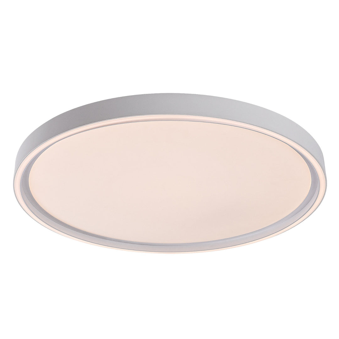Taklampa Rabalux Zerina, 54 W, IP40, vit, 3000–6500 K, minnesfunktion, med fjärrkontroll, timerfunktion, nattlampeffekt, 75087