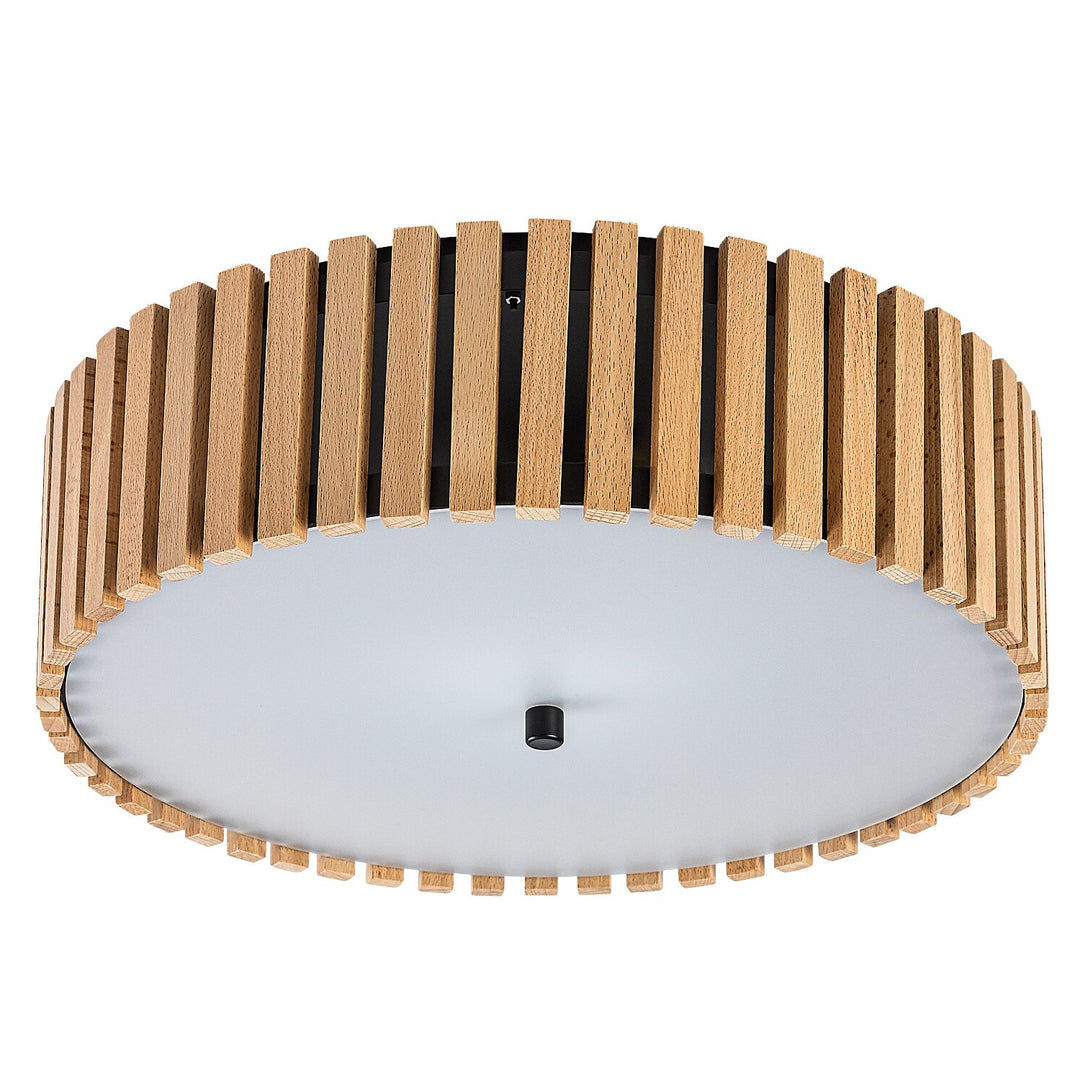 Taklampa Rabalux Noxelle E27 3x MAX 25W IP20 matt svart/trä, 71420
