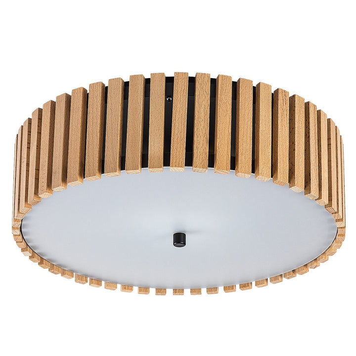 Taklampa Rabalux Noxelle E27 3x MAX 25W IP20 matt svart/trä, 71420