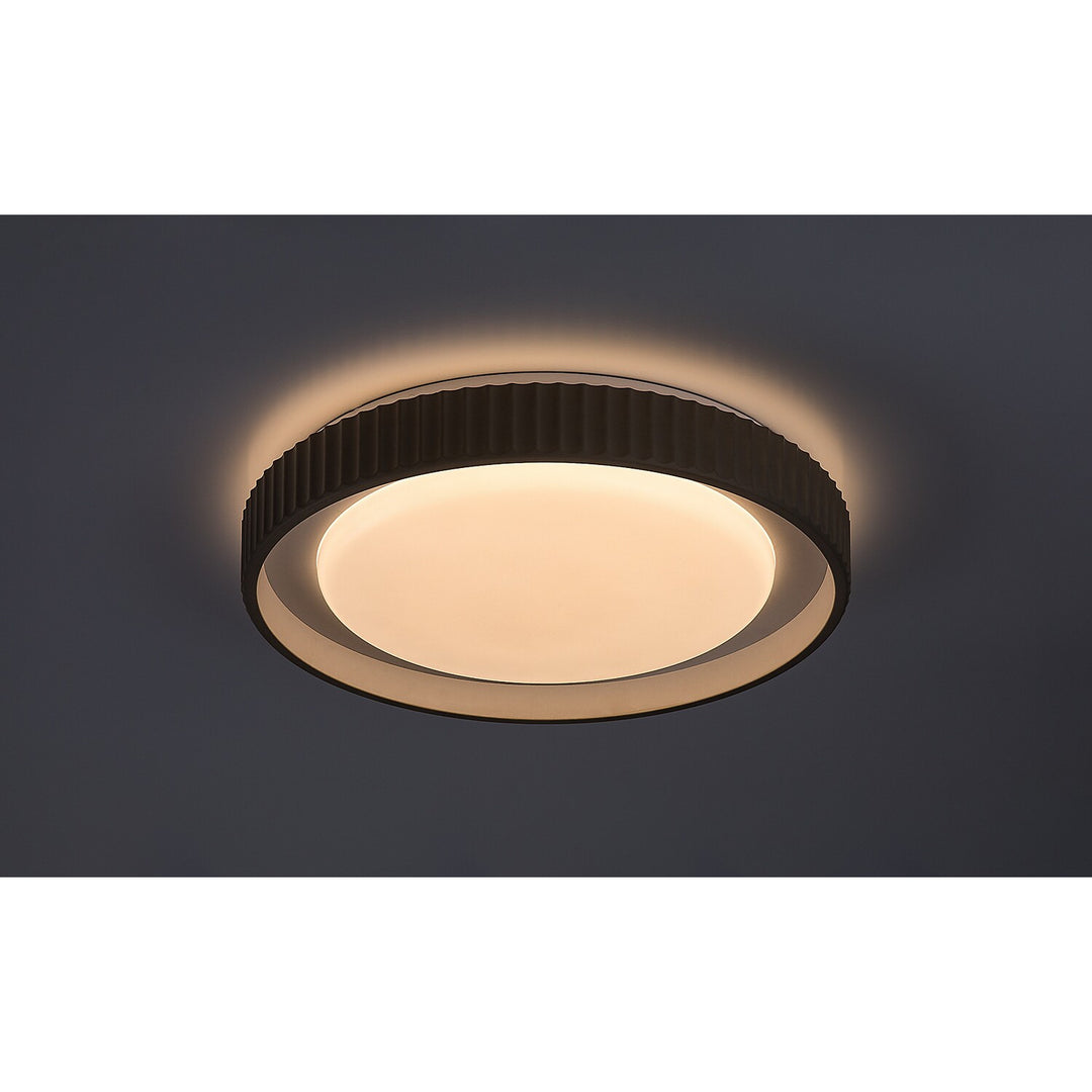 Pastello LED-lampa 48 W IP20, gråbeige, 3000–6500 K, minnesfunktion med fjärrkontroll, timerfunktion, nattlampefunktion, 71345