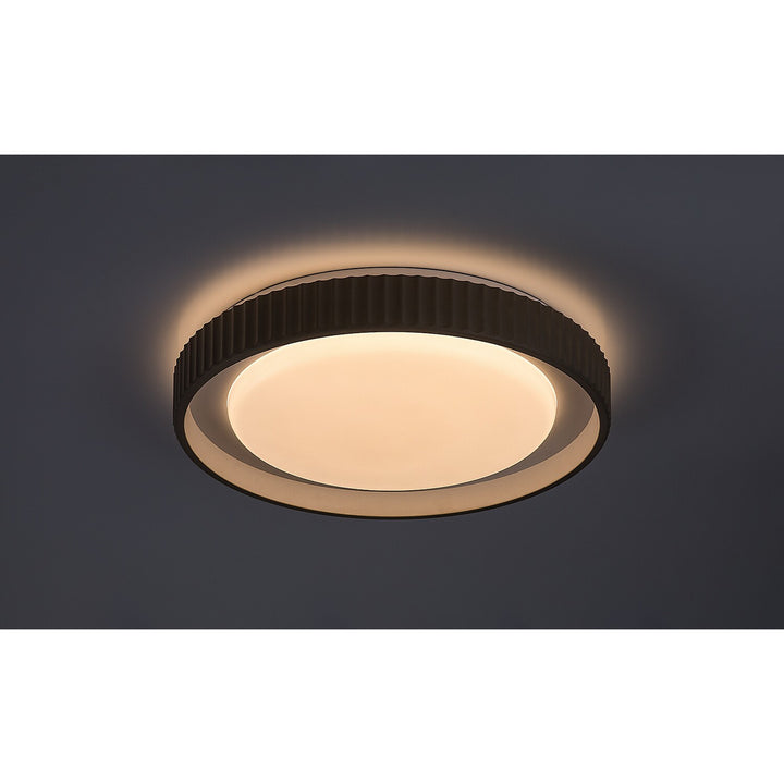 Pastello LED-lampa 48 W IP20, gråbeige, 3000–6500 K, minnesfunktion med fjärrkontroll, timerfunktion, nattlampefunktion, 71345