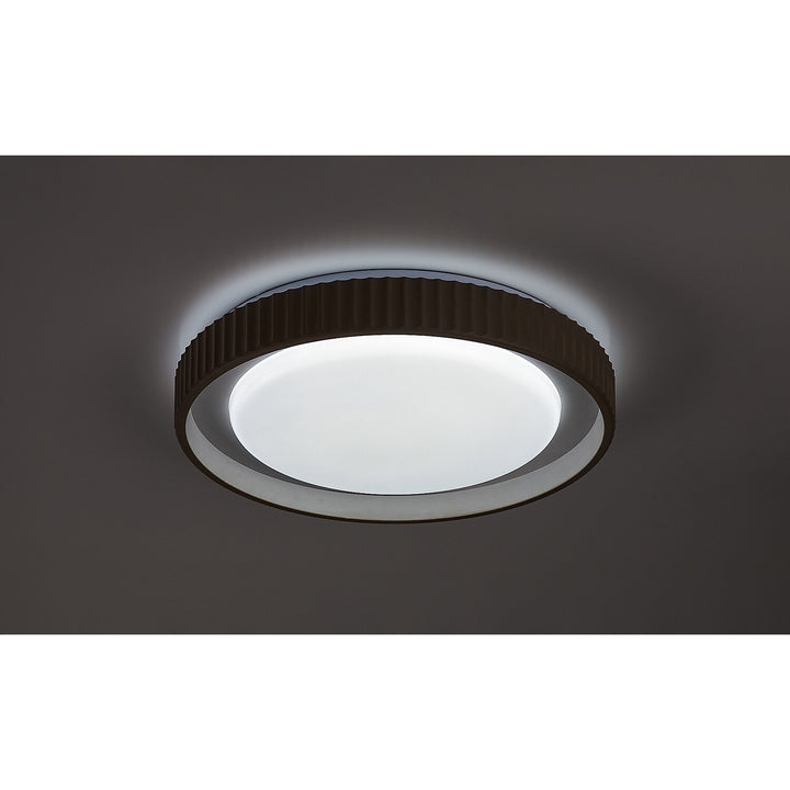 Pastello LED-lampa 48 W IP20, gråbeige, 3000–6500 K, minnesfunktion med fjärrkontroll, timerfunktion, nattlampefunktion, 71345