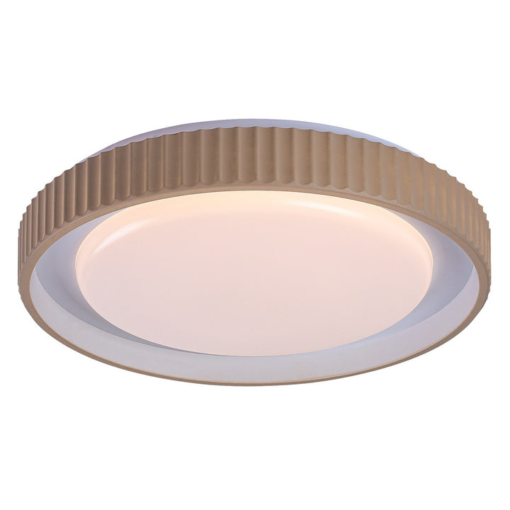 Pastello LED-lampa 48 W IP20, gråbeige, 3000–6500 K, minnesfunktion med fjärrkontroll, timerfunktion, nattlampefunktion, 71345