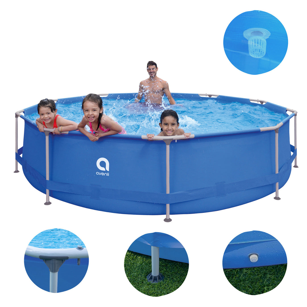 AVENLI rund ram-pool 366x76, set med en volym på 6125 l