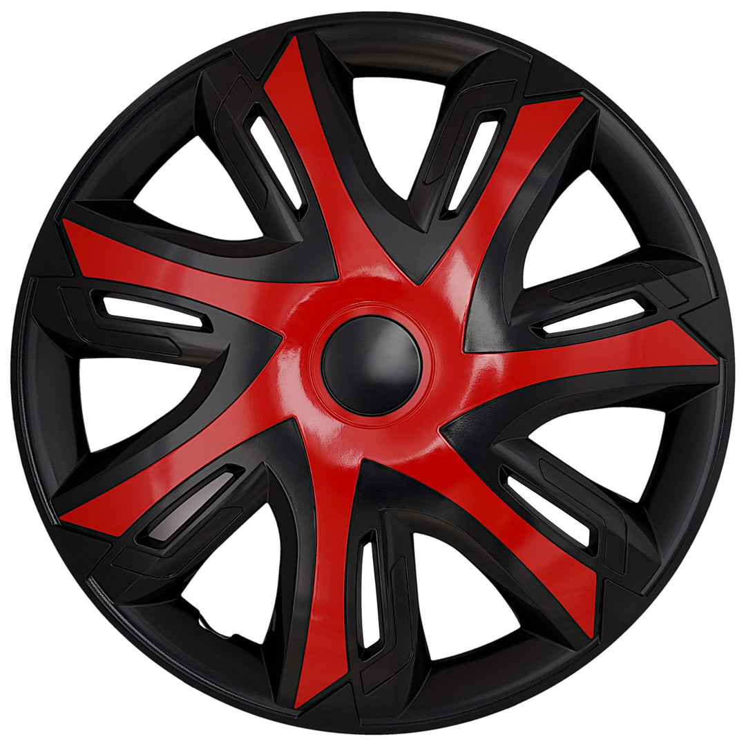 Universella bilhjulskåpor 14'' NRM N-Power röd/svart, 4 st
