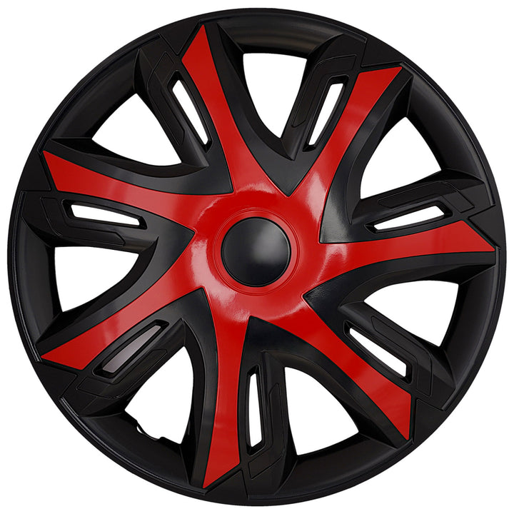 Universella bilhjulskåpor 14'' NRM N-Power röd/svart, 4 st