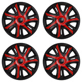 Universella bilhjulskåpor 15'' NRM N-Power röd/svart, 4 st.