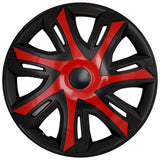 Universella bilhjulskåpor 16'' NRM N-Power röd/svart, 4 st