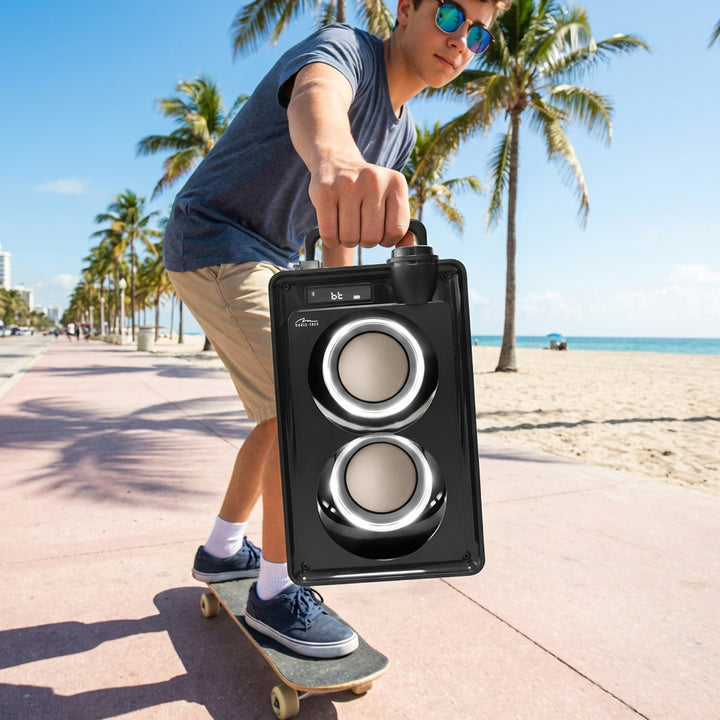 Bärbar Bluetooth-högtalare OVERBOX MT3186, FM-radio, stöd för SD-kort och USB, RMS-effekt 30 W, Mediatech