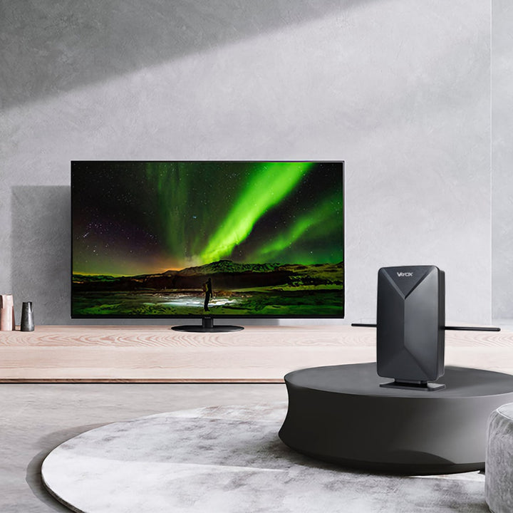 Aktiv antenn, för rummet, inomhus, utomhus, DVB-T2, markbunden 4K-TV, Vayox