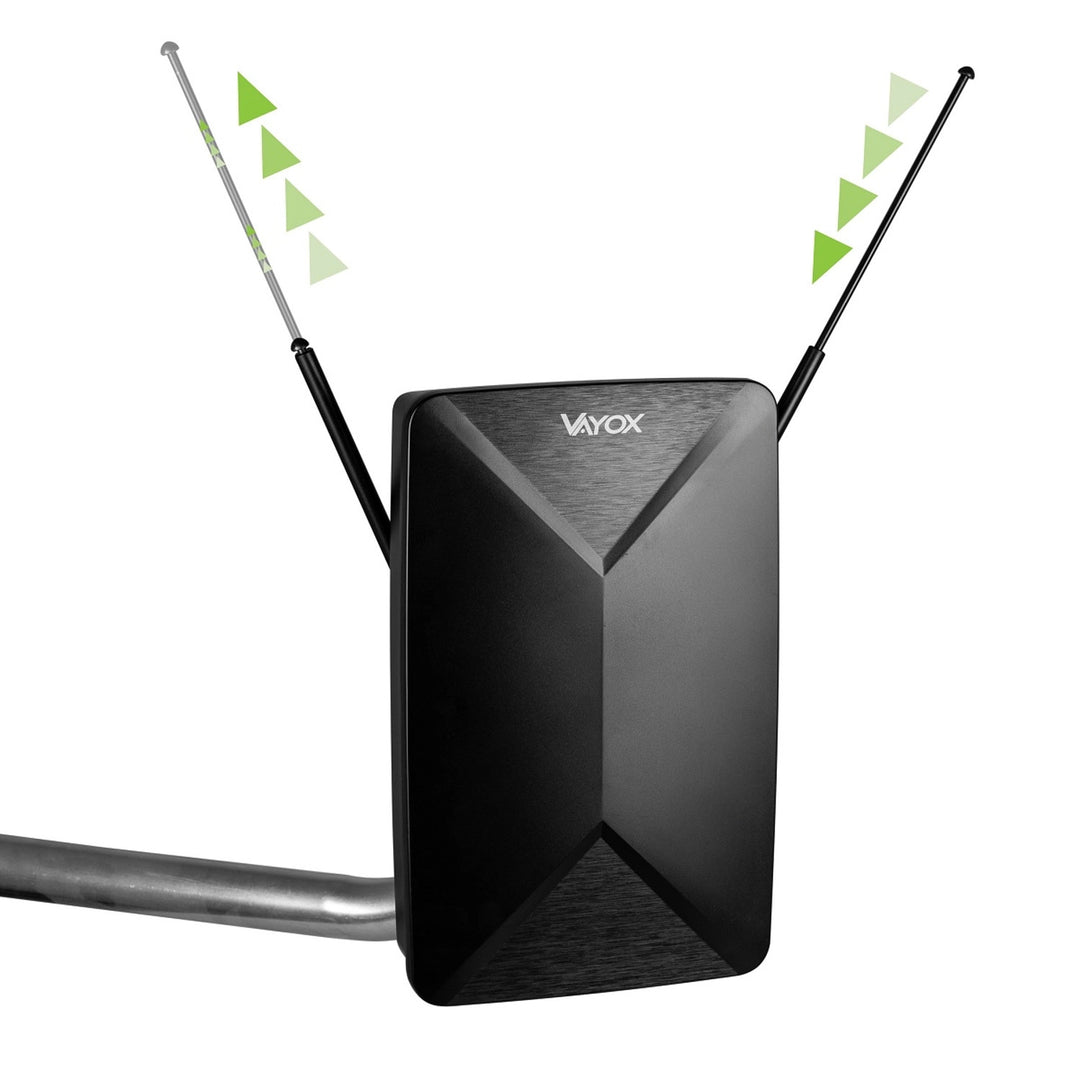 Aktiv antenn, för rummet, inomhus, utomhus, DVB-T2, markbunden 4K-TV, Vayox