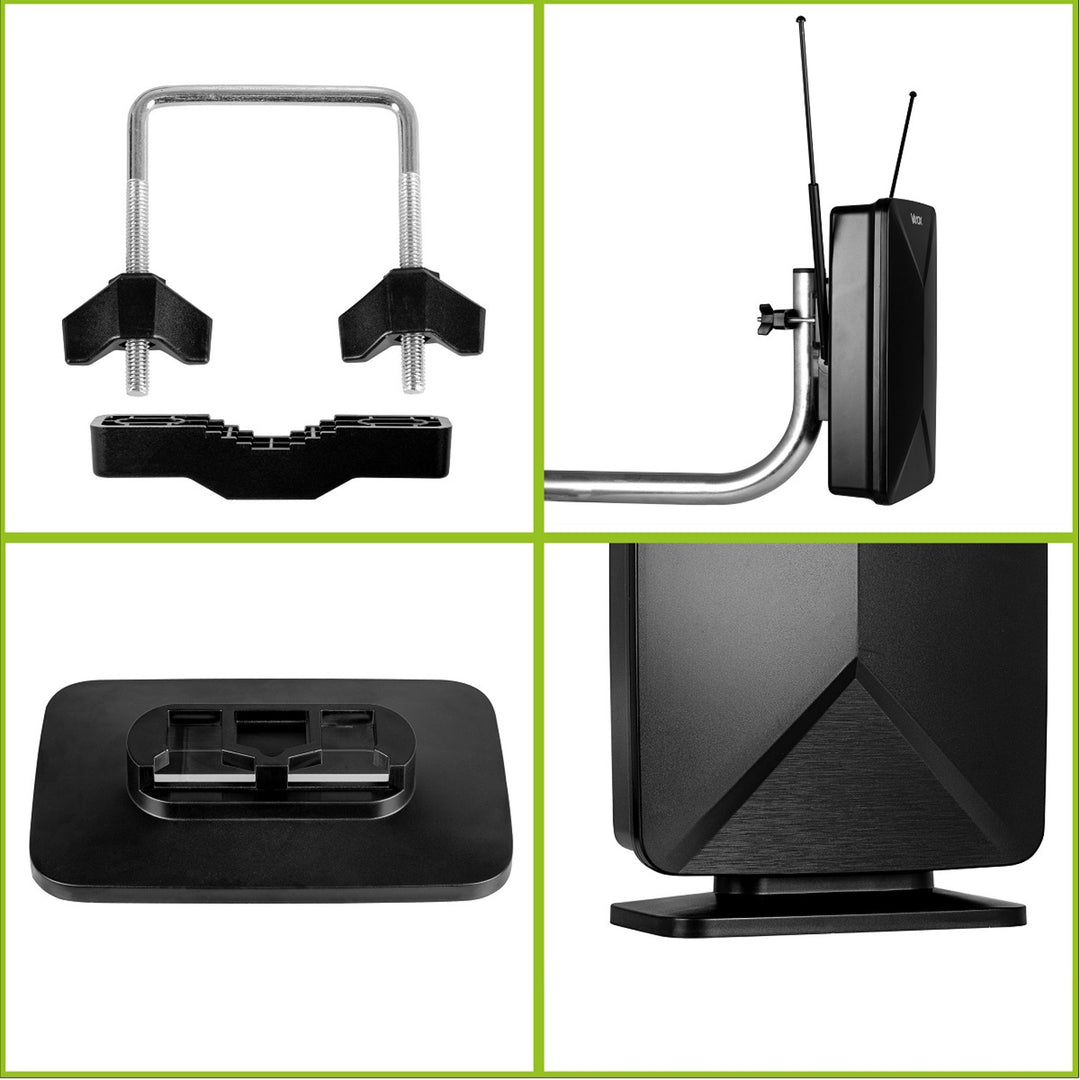 Aktiv antenn, för rummet, inomhus, utomhus, DVB-T2, markbunden 4K-TV, Vayox