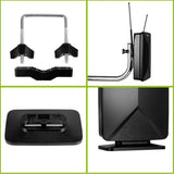 Aktiv antenn, för rummet, inomhus, utomhus, DVB-T2, markbunden 4K-TV, Vayox