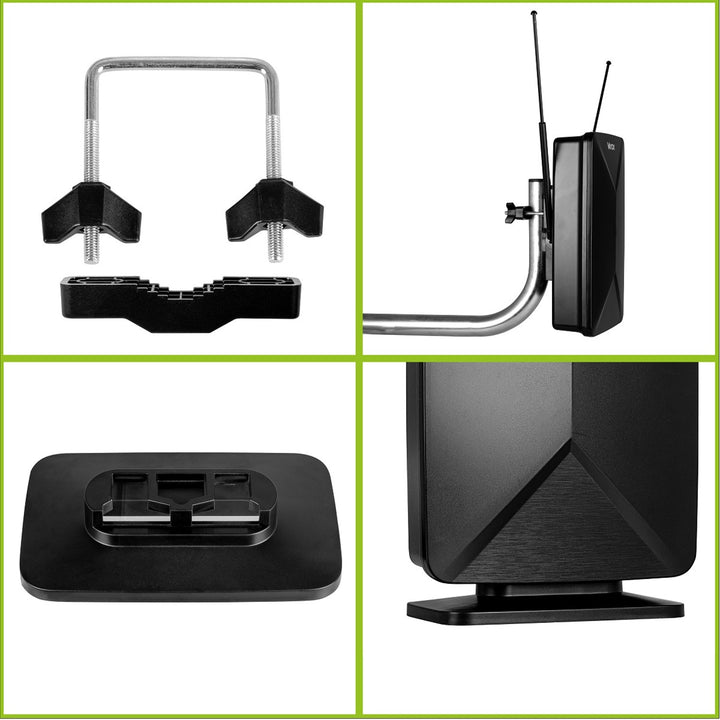 Aktiv antenn, för rummet, inomhus, utomhus, DVB-T2, markbunden 4K-TV, Vayox