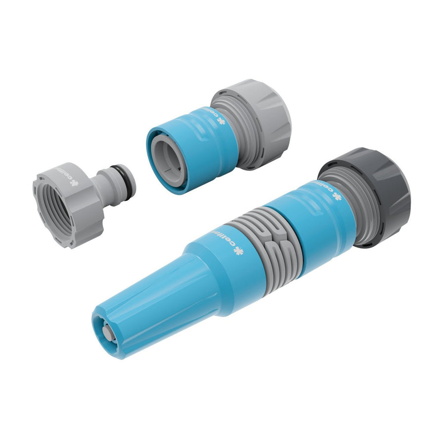 Cellfast trädgårdsslang, PROFESSIONAL 3/4" 20 m + Cellfast Aluplus slangvagn 1/2" 60 m + Set med rak sprinkler 3/4" IDEAL