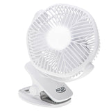 Batteridriven fläkt 5"/12,7 cm med klämma – USB/LED, AD 7335, Adler