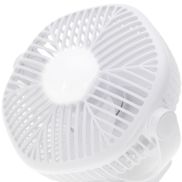 Batteridriven fläkt 5"/12,7 cm med klämma – USB/LED, AD 7335, Adler