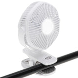 Batteridriven fläkt 5"/12,7 cm med klämma – USB/LED, AD 7335, Adler