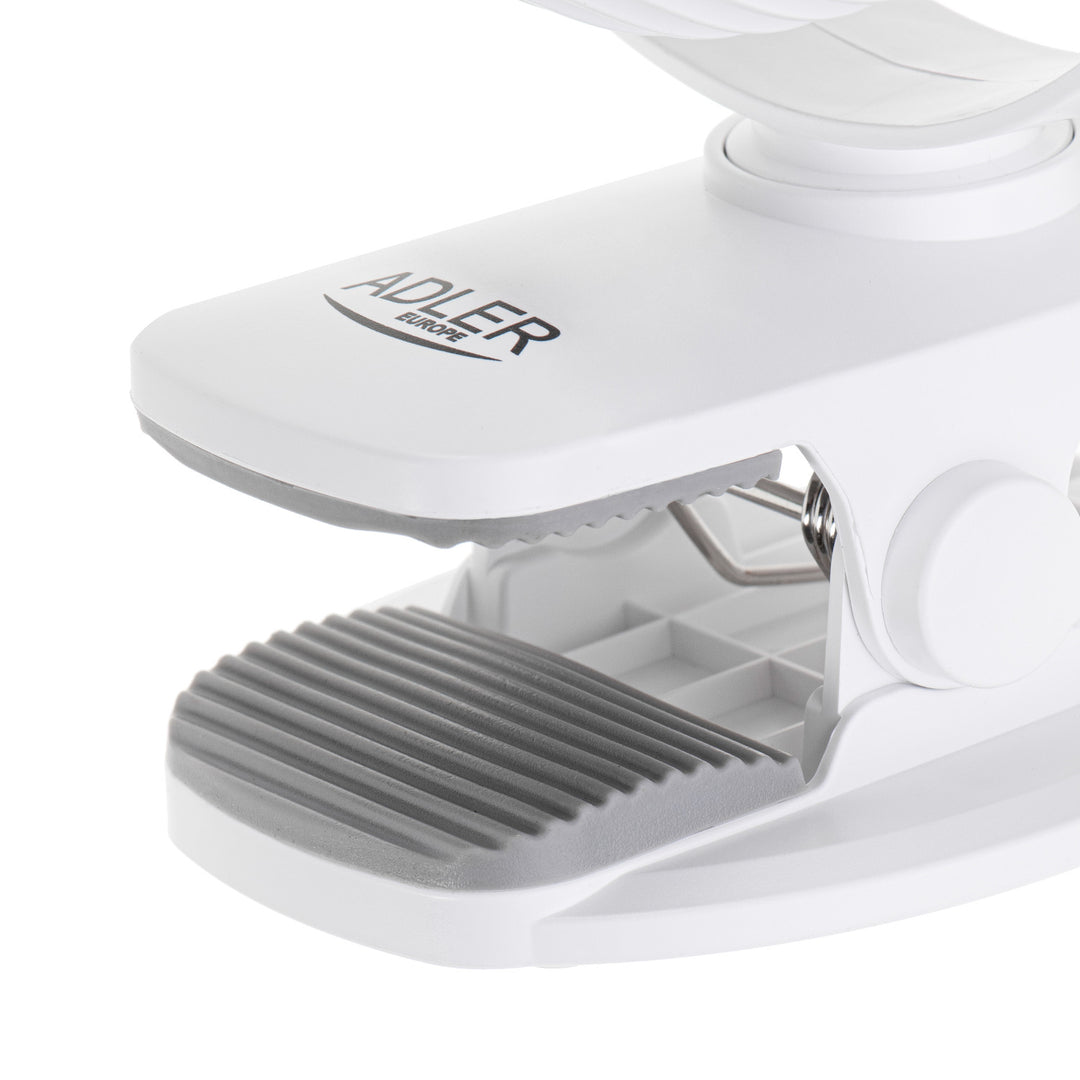 Batteridriven fläkt 5"/12,7 cm med klämma – USB/LED, AD 7335, Adler