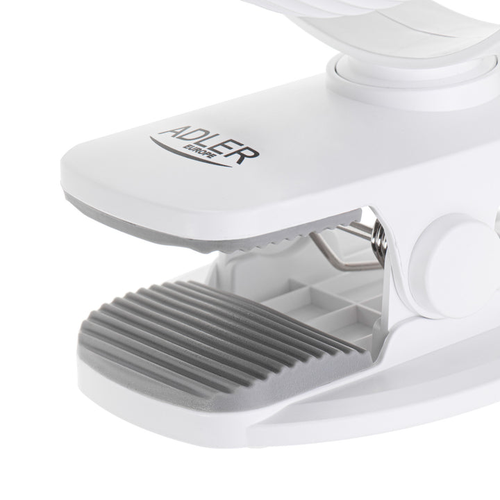 Batteridriven fläkt 5"/12,7 cm med klämma – USB/LED, AD 7335, Adler