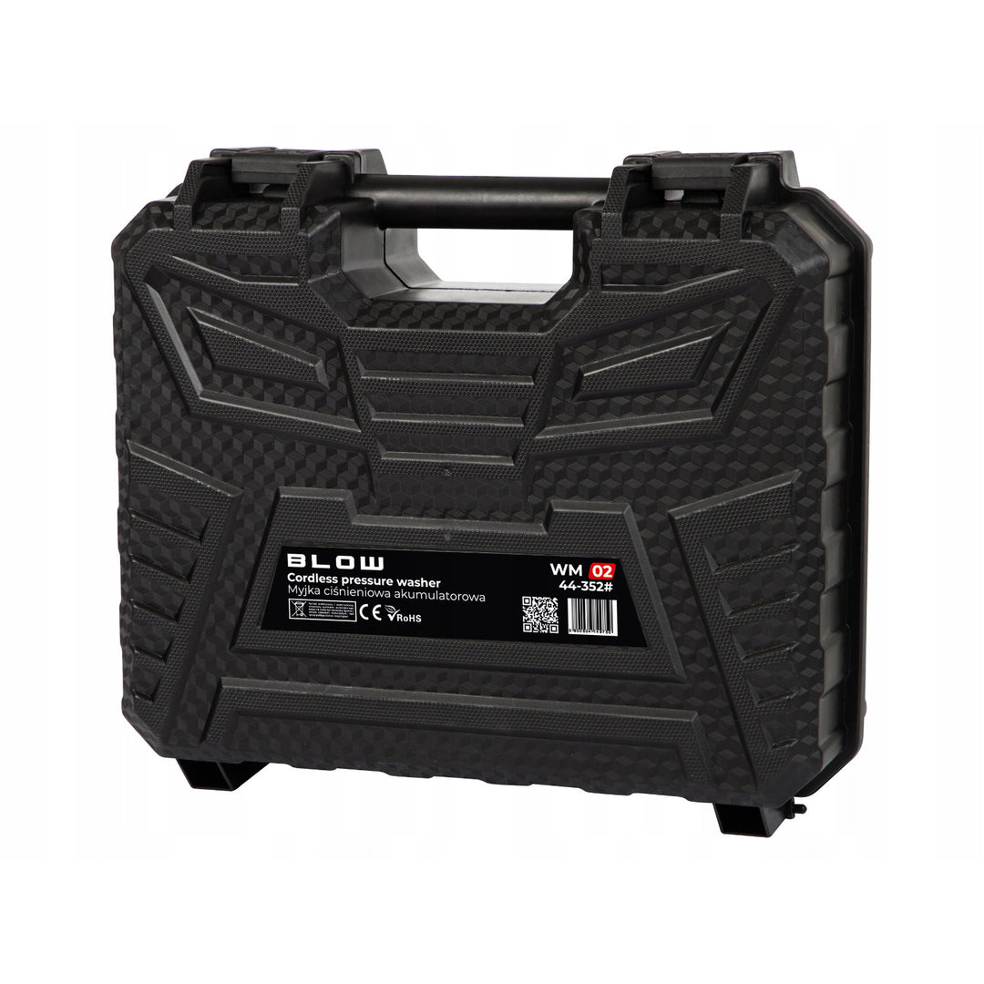 Blow batteridriven högtryckstvätt, tryck upp till 26 bar, effekt 260 W, slanglängd 5 m, vattenfilter, olika driftslägen, 44-352#