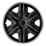 Universell bilhjulskåpa 14'' NRM Fast Lux silver/svart, 1 styck